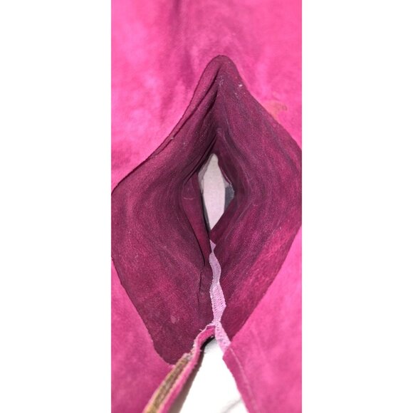 Pinkish/Purple Genuine Suede Over The Knee  Style Boots Made in Italy Sz 10 FLAW - Picture 7 of 16